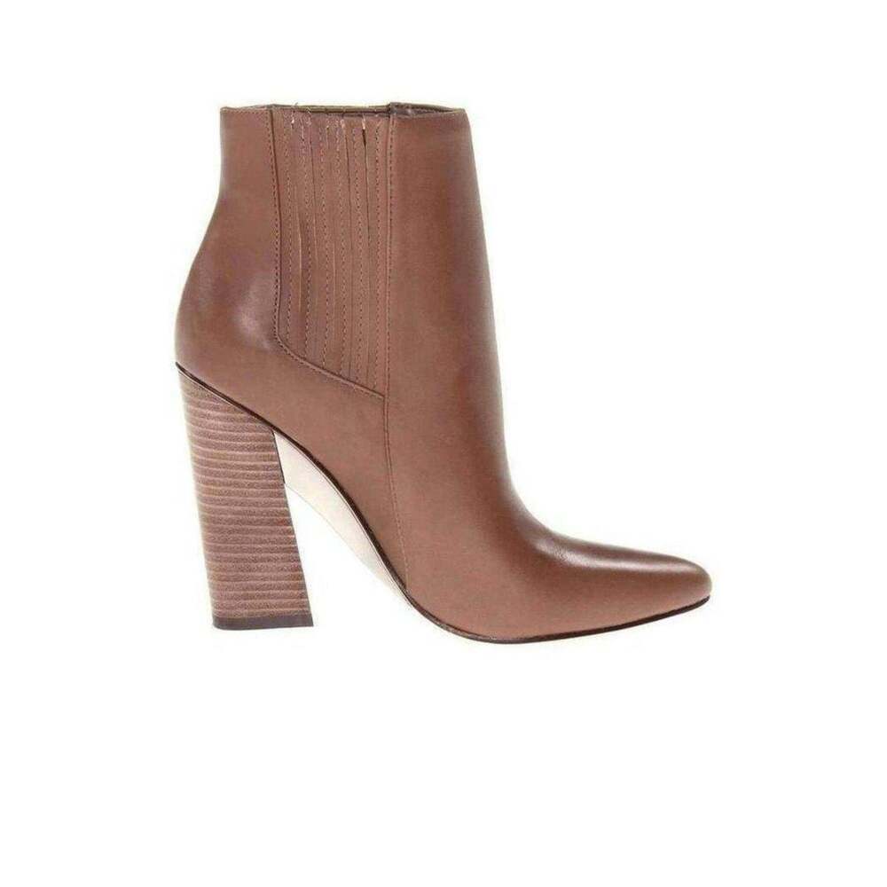 BCBGMAXAZRIA - Metild Beige Leather High Heel Bootie - US 5.5